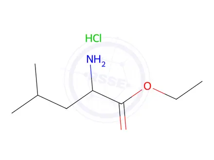Chemical structure of Ethyl 2-amino-4-methylpentanoate hydrochloride
