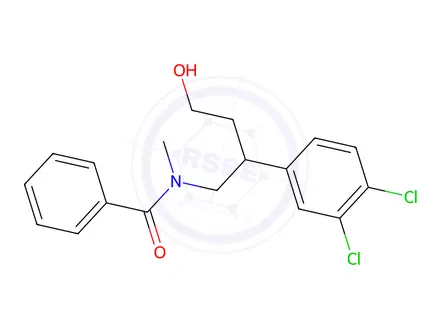 Chemical structure of N-METHYL-N-(2-(3,4-DICHLOROPHENYL)-4-HYDROXY BUTYL)-BENSAMIDE