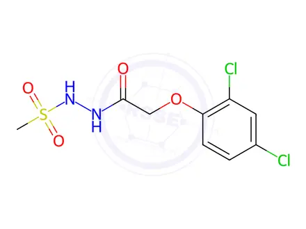Chemical structure of N'-(2-(2,4-dichlorophenoxy)acetyl)methanesulfonohydrazide