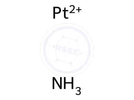 Chemical structure of tetraammineplatinum(II)