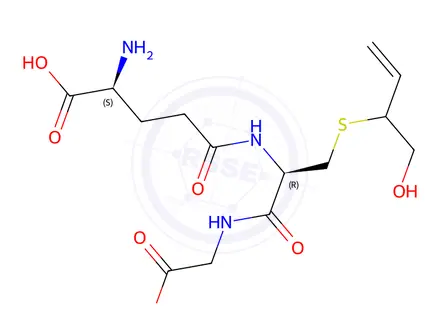 Chemical structure of S-(1-hydroxy-3-buten-2-yl)glutathione