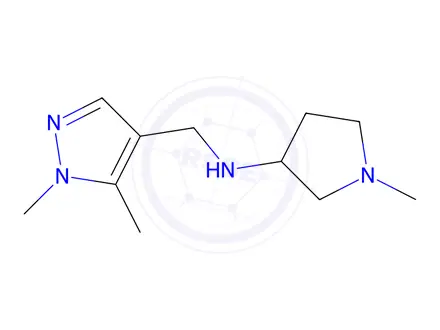 Chemical structure of n-((1,5-Dimethyl-1h-pyrazol-4-yl)methyl)-1-methylpyrrolidin-3-amine