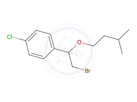 Chemical structure of 1-(2-Bromo-1-(isopentyloxy)ethyl)-4-chlorobenzene