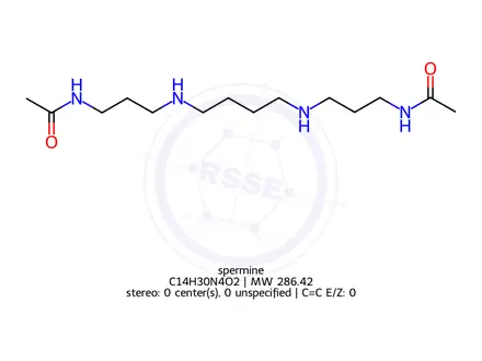 Chemical structure of spermine