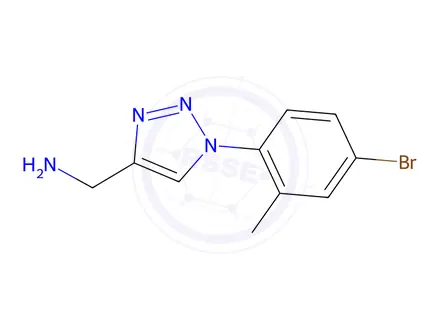Chemical structure of [1-(4-Bromo-2-methylphenyl)-1H-1,2,3-triazol-4-yl]methanamine