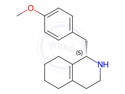 Chemical structure of (S)-1-(4-methoxybenzyl)-1,2,3,4,5,6,7,8-octahydroisoquinoline