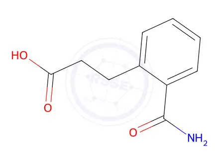Chemical structure of 3-(2-carbamoylphenyl)propanoic Acid