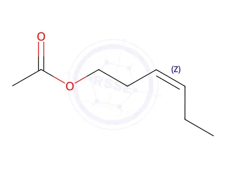 Chemical structure of cis-3-HEXEN-1-YL ACETATE