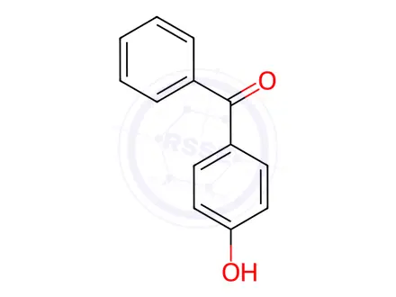 Chemical structure of 4-Hydroxybenzophenone