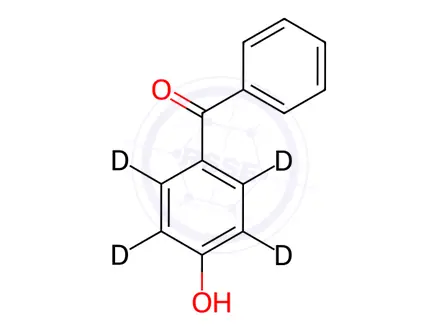 Chemical structure of 4-Hydroxybenzophenone-d4