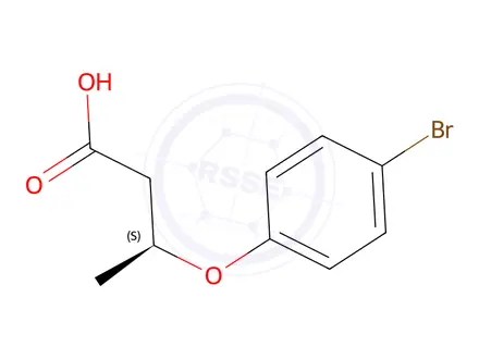 Chemical structure of (S)-3-(4-Bromophenoxy)butanoic acid