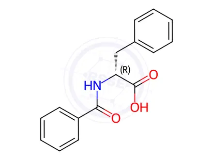 Chemical structure of (2R)-2-Benzamido-3-phenylpropanoic acid