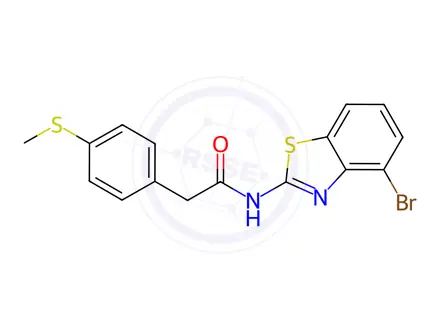 Chemical structure of N-(4-Bromobenzo[d]thiazol-2-yl)-2-(4-(methylthio)phenyl)acetamide