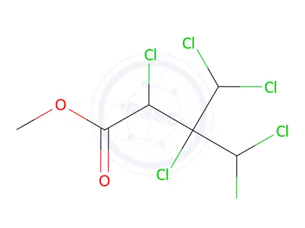 Chemical structure of 2,3,4,4-Tetrachloro-3-(dichloromethyl)butanoic Acid Methyl Ester