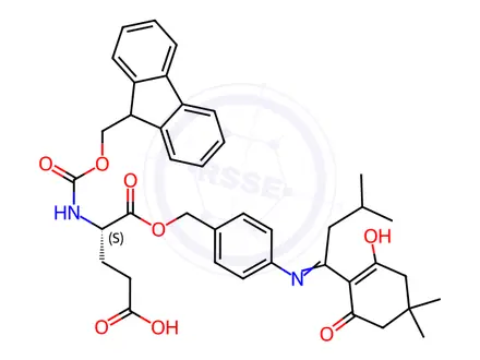 Chemical structure of FMOC-GLU(ODMAB)-OH