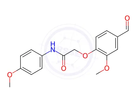 Chemical structure of 2-(4-FORMYL-2-METHOXY-PHENOXY)-N-(4-METHOXY-PHENYL)-ACETAMIDE