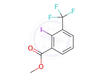 Chemical structure of 2-Iodo-3-trifluoromethyl-benzoic acid methyl ester