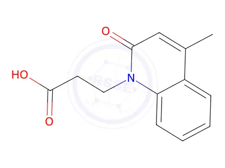 Chemical structure of 3-(4-Methyl-2-oxo-2H-quinolin-1-yl)-propionicacid