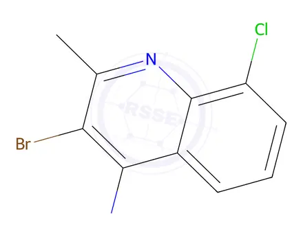 Chemical structure of 3-Bromo-8-chloro-2-methylquinolin-4-amine