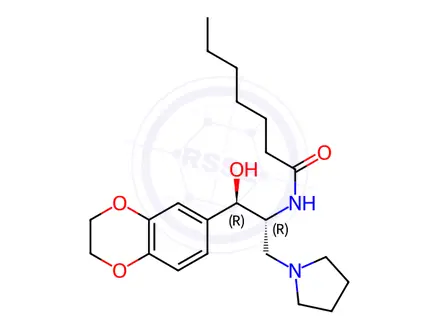 Chemical structure of Eliglustat Heptanoic acid