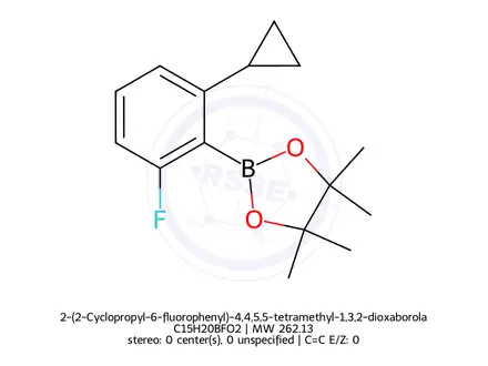 Chemical structure of 2-(2-Cyclopropyl-6-fluorophenyl)-4,4,5,5-tetramethyl-1,3,2-dioxaborolane