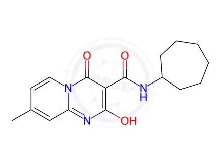 Chemical structure of N-Cycloheptyl-2-hydroxy-8-methyl-4-oxo-4H-pyrido[1,2-a]pyrimidine-3-carboxamide