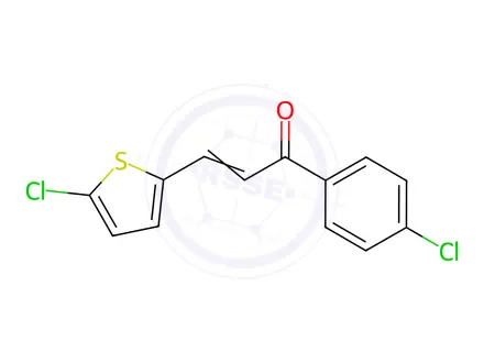 Chemical structure of 1-(4-Chlorophenyl)-3-(5-chlorothiophen-2-yl)propenone