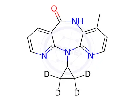 Chemical structure of Nevirapine-[D4] (cyclopropyl-2,2,3,3-[D4])