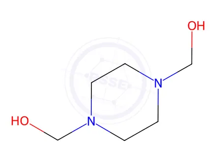 Chemical structure of piperazine-1,4-dimethanol