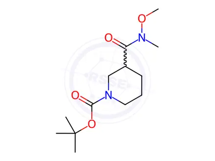 Chemical structure of 1-Boc-3-(methoxy-methyl-carbamoyl)piperidine