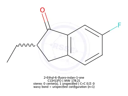 Chemical structure of 2-Ethyl-6-fluoro-indan-1-one