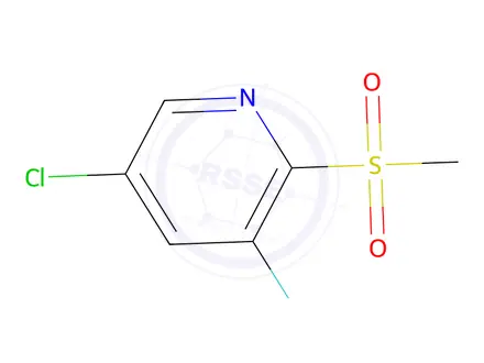 Chemical structure of 5-Chloro-3-fluoro-2-(methylsulfonyl)pyridine