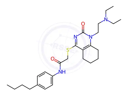 Chemical structure of N-(4-butylphenyl)-2-[[1-[2-(diethylamino)ethyl]-2-oxo-5,6,7,8-tetrahydroquinazolin-4-yl]sulfanyl]acetamide