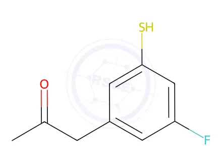 Chemical structure of 1-(3-Fluoro-5-mercaptophenyl)propan-2-one