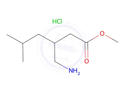 Chemical structure of Methyl 3-(aminomethyl)-5-methylhexanoate hydrochloride