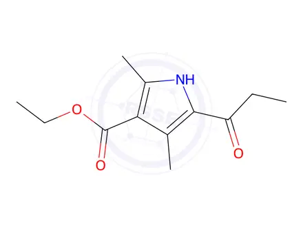 Chemical structure of Ethyl 2,4-dimethyl-5-propionyl-1H-pyrrole-3-carboxylate