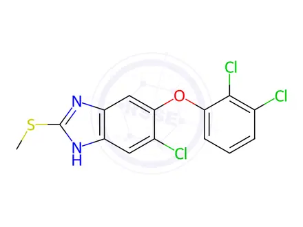 Chemical structure of Triclabendazole