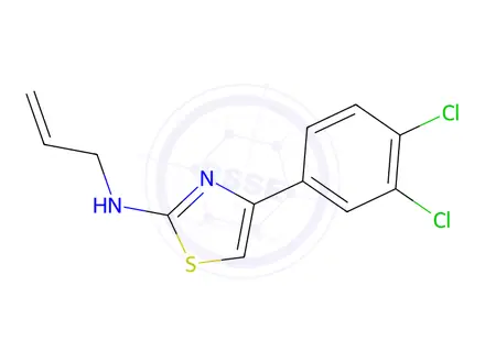 Chemical structure of 4-(3,4-Dichlorophenyl)-n-(prop-2-en-1-yl)-1,3-thiazol-2-amine