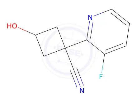Chemical structure of 1-(3-Fluoropyridin-2-yl)-3-hydroxycyclobutane-1-carbonitrile