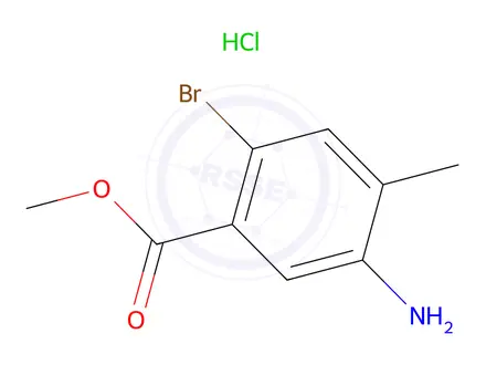 Chemical structure of METHYL 5-AMINO-2-BROMO-4-METHYLBENZOATE HCL