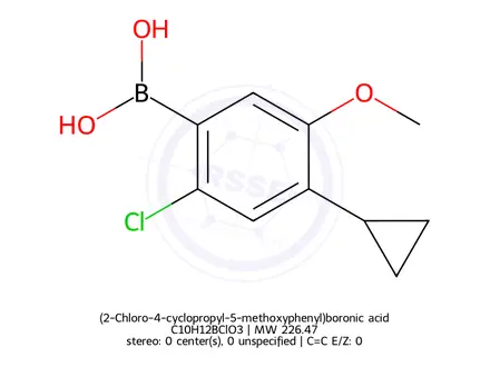 Chemical structure of (2-Chloro-4-cyclopropyl-5-methoxyphenyl)boronic acid