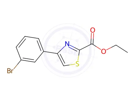 Chemical structure of Ethyl 4-(3-Bromophenyl)thiazole-2-carboxylate
