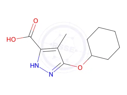 Chemical structure of 5-(Cyclohexyloxy)-4-methyl-1H-pyrazole-3-carboxylic acid
