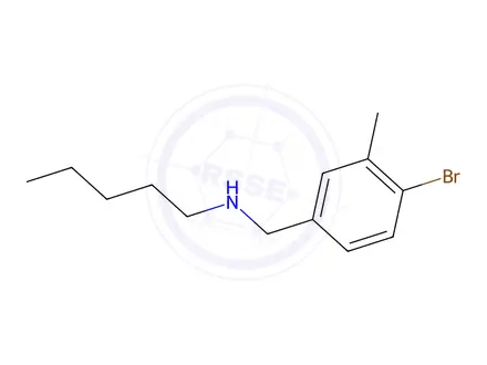 Chemical structure of n-(4-Bromo-3-methylbenzyl)pentan-1-amine