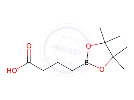 Chemical structure of 4-(Tetramethyl-1,3,2-dioxaborolan-2-yl)butanoic acid