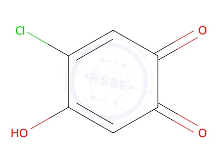 Chemical structure of 3,5-Cyclohexadiene-1,2-dione, 4-chloro-5-hydroxy-