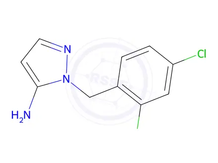 Chemical structure of 1-[(2,4-dichlorophenyl)methyl]-1h-pyrazol-5-amine