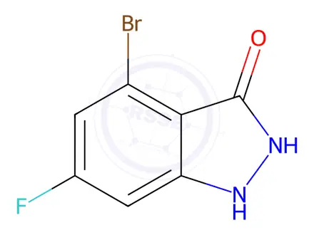 Chemical structure of 4-Bromo-6-fluoro-1H-indazol-3-ol