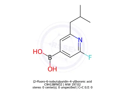 Chemical structure of (2-Fluoro-6-isobutylpyridin-4-yl)boronic acid