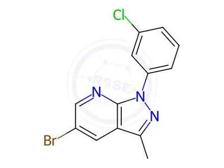 Chemical structure of 5-Bromo-1-(3-chlorophenyl)-3-methyl-1h-pyrazolo[3,4-b]pyridine